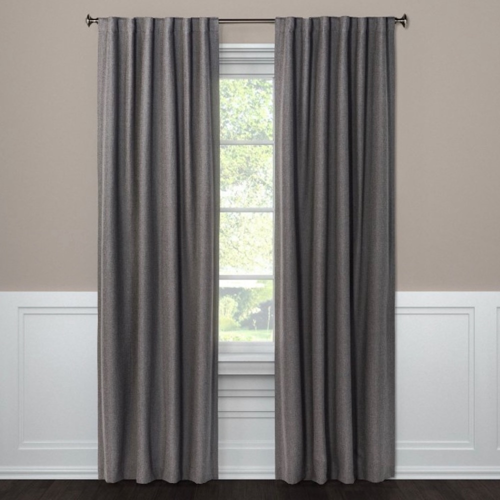 Threshold 1pc 50”x95” Blackout Aruba Linen Window Curtain Panel - Radiant Gray